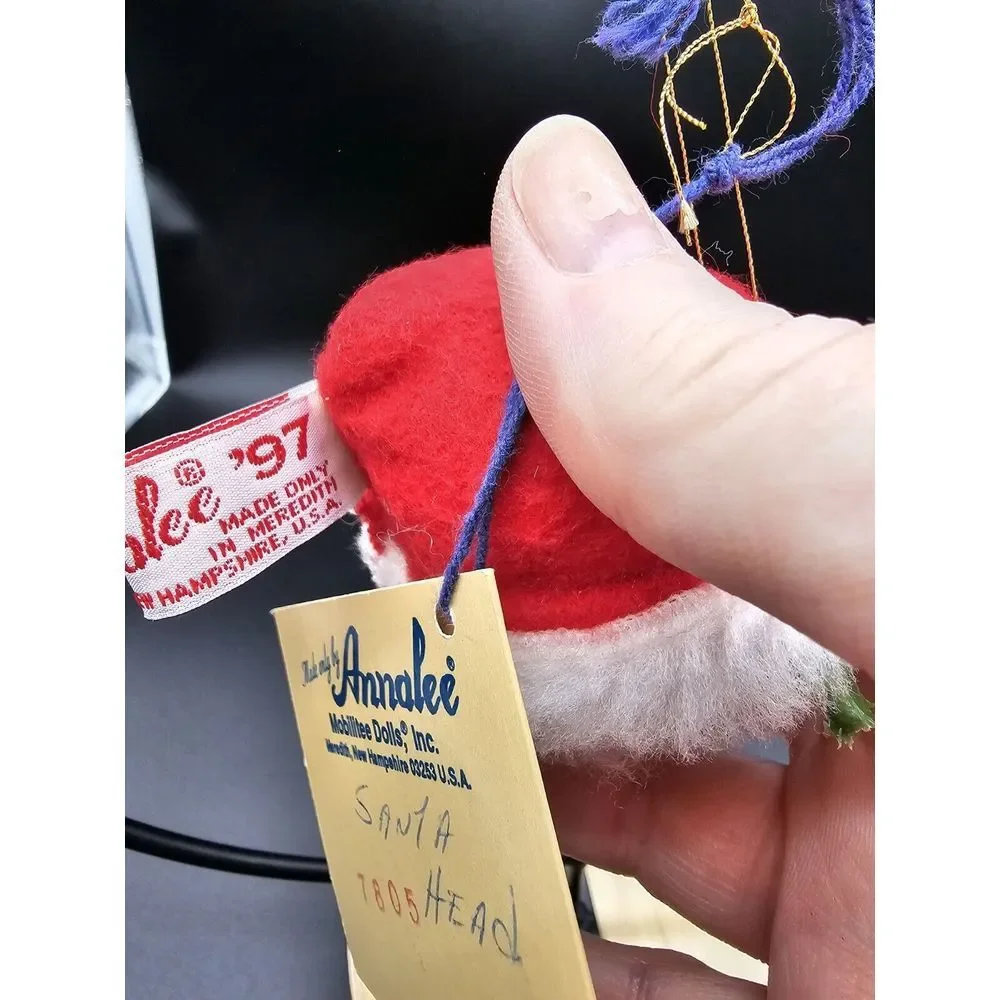Vintage 1997 Annalee Mobilitee Dolls Santa Ornament‎ Christmas